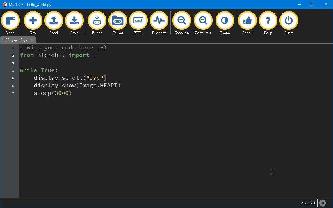 Mu IDE for Micro:bit